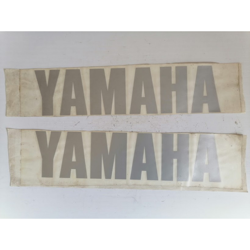 LOT DE 2 AUTOCOLLANTS / STICKERS GRIS YAMAHA D ORIGINE