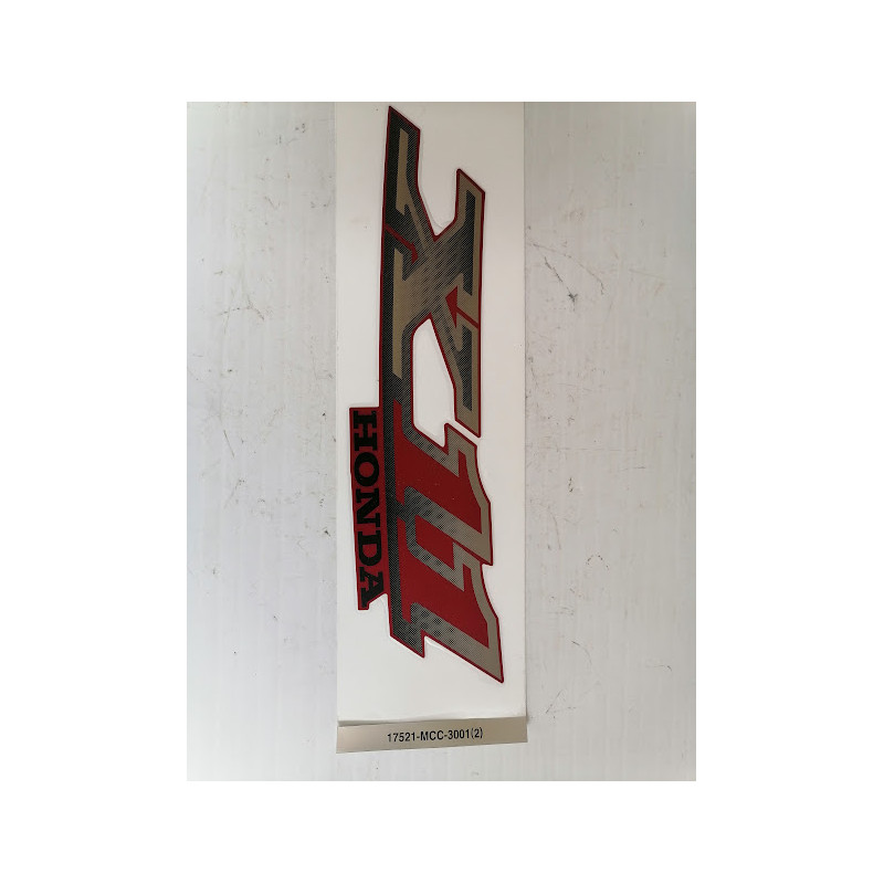 AUTOCOLLANT / STICKER D ORIGINE REFERENCE 17521-MCC-3001(2) POUR HONDA X11