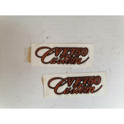 2 AUTOCOLLANTS / STICKERS D ORIGINE HONDA POUR HONDA VF 750 CUSTOM