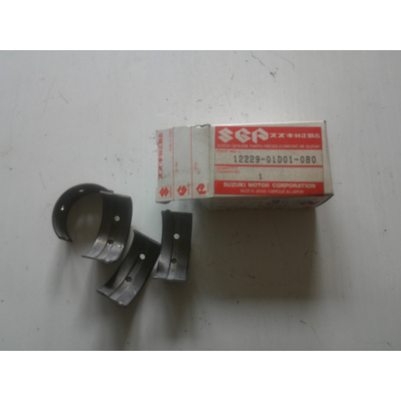 LOT DE 4 COUSSINETS NOIRS D ORIGINE REFERENCE SUZUKI 12229-01D01-0B0