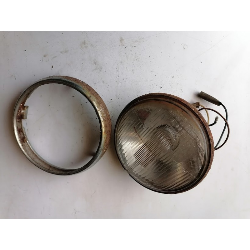 OPTIQUE DE PHARE AVEC SON CERCLAGE D ORIGINE POUR HONDA 125 XLS