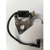 BOBINE D ALLUMAGE D ORIGINE SUR SON SUPPORT POUR 125 S3 ET AUTRES 125 HONDA A ALLUMAGE PAR RUPTEUR